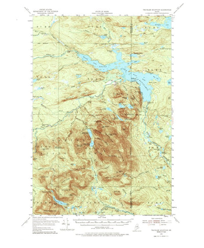 United States Geological Survey Traveler Mountain, ME (1955, 62500-Scale) digital map