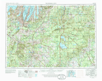 United States Geological Survey Traverse City, MI (1954, 250000-Scale) digital map