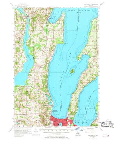 United States Geological Survey Traverse City, MI (1957, 62500-Scale) digital map