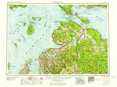 United States Geological Survey Traverse City, MI (1958, 250000-Scale) digital map