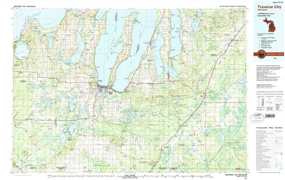 United States Geological Survey Traverse City, MI (1983, 100000-Scale) digital map