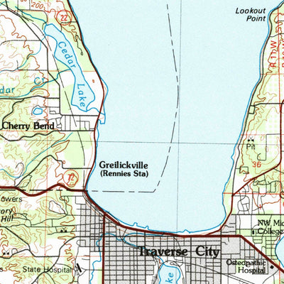 United States Geological Survey Traverse City, MI (1983, 100000-Scale) digital map