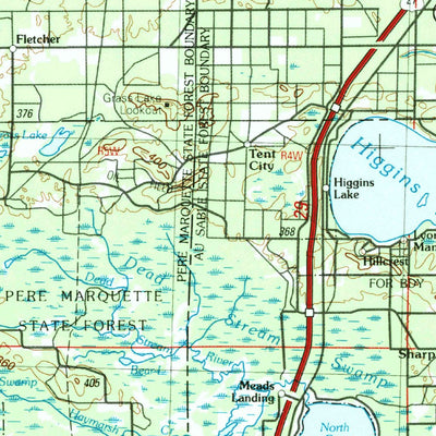 United States Geological Survey Traverse City, MI (1989, 250000-Scale) digital map