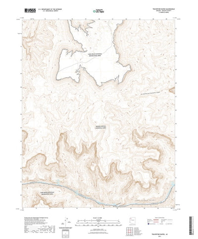 United States Geological Survey Travertine Rapids, AZ (2021, 24000-Scale) digital map