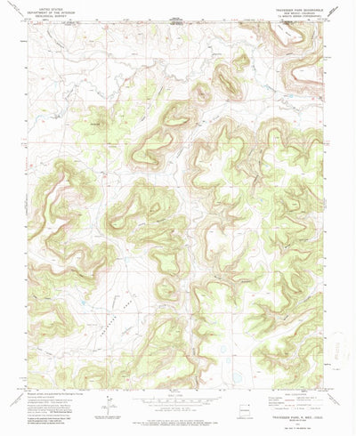 United States Geological Survey Travesser Park, NM-CO (1972, 24000-Scale) digital map