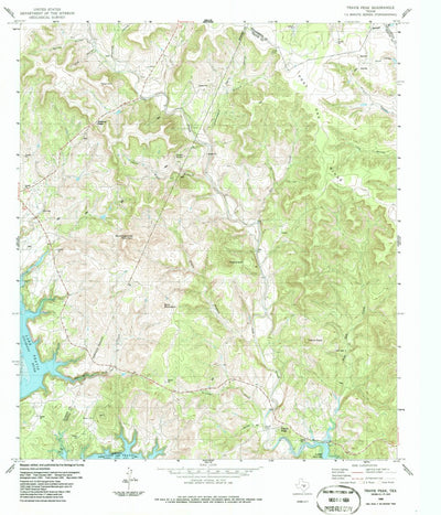 United States Geological Survey Travis Peak, TX (1986, 24000-Scale) digital map