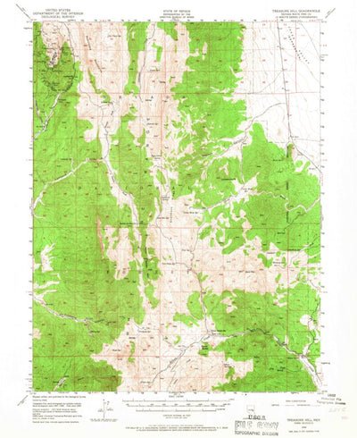 United States Geological Survey Treasure Hill, NV (1949, 62500-Scale) digital map