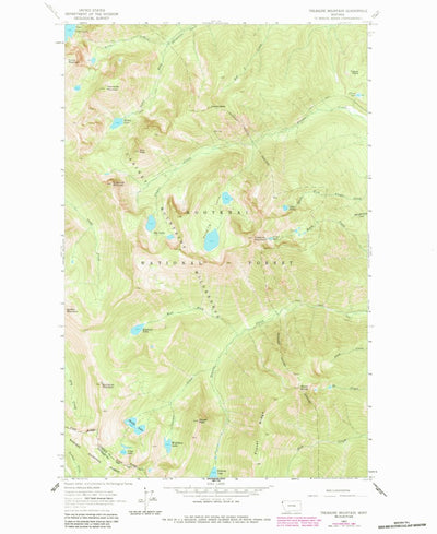 United States Geological Survey Treasure Mountain, MT (1963, 24000-Scale) digital map
