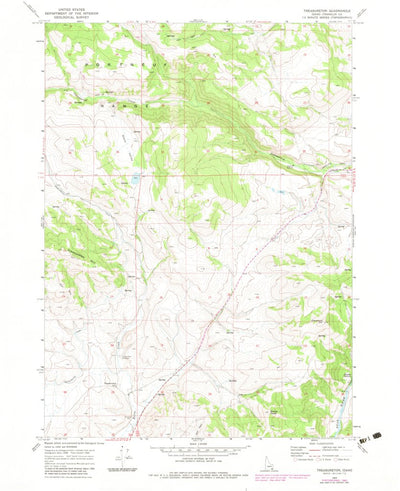 United States Geological Survey Treasureton, ID (1969, 24000-Scale) digital map