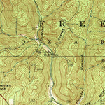 United States Geological Survey Treat, AR (1934, 62500-Scale) digital map