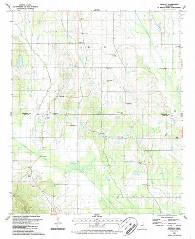 United States Geological Survey Trebloc, MS (1987, 24000-Scale) digital map