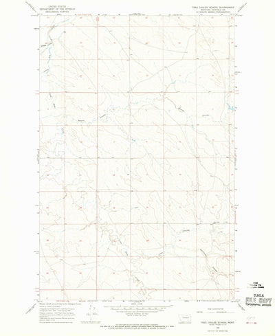United States Geological Survey Tree Coulee School, MT (1965, 24000-Scale) digital map