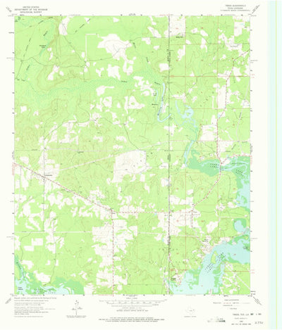 United States Geological Survey Trees, LA-TX (1962, 24000-Scale) digital map