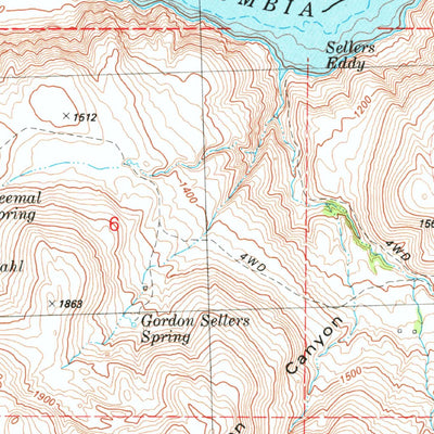 United States Geological Survey Trefry Canyon, WA (1980, 24000-Scale) digital map