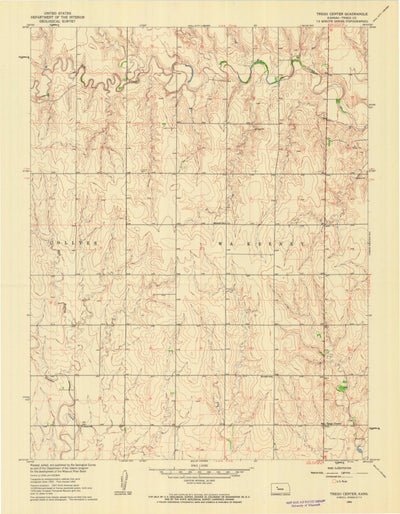 United States Geological Survey Trego Center, KS (1960, 24000-Scale) digital map