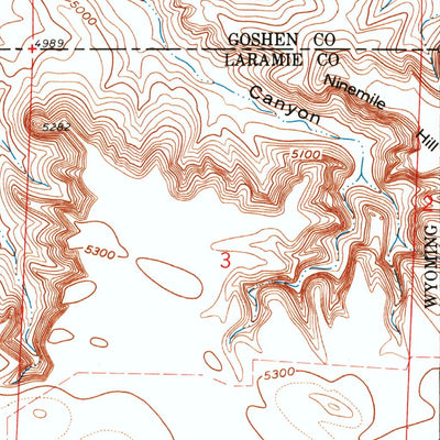 United States Geological Survey Tremain, WY-NE (1960, 24000-Scale) digital map