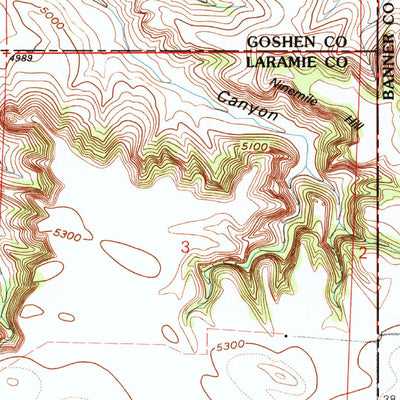 United States Geological Survey Tremain, WY-NE (1990, 24000-Scale) digital map