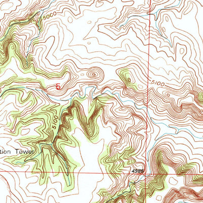 United States Geological Survey Tremain, WY-NE (1990, 24000-Scale) digital map