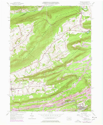 United States Geological Survey Tremont, PA (1954, 24000-Scale) digital map