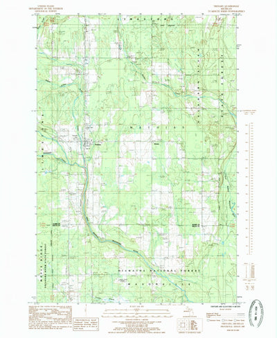 United States Geological Survey Trenary, MI (1985, 24000-Scale) digital map