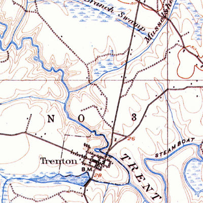 United States Geological Survey Trent River, NC (1903, 62500-Scale) digital map