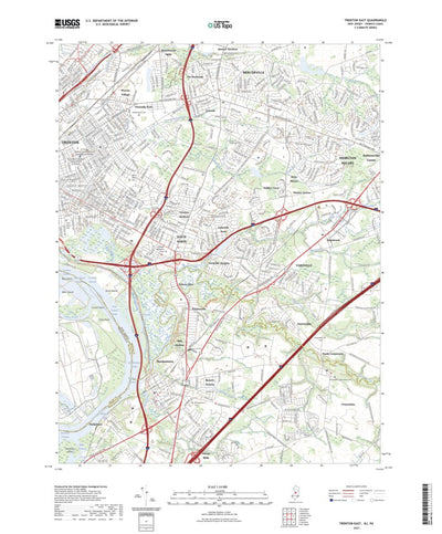 United States Geological Survey Trenton East, NJ (2023, 24000-Scale) digital map