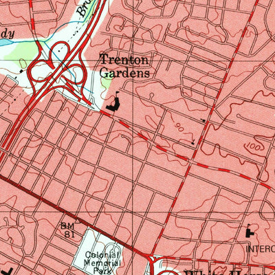 United States Geological Survey Trenton East, NJ-PA (1995, 24000-Scale) digital map