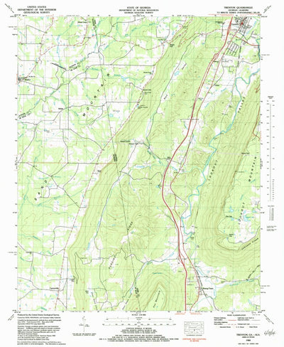 United States Geological Survey Trenton, GA-AL (1982, 24000-Scale) digital map