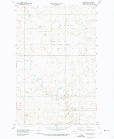 United States Geological Survey Trenton NE, ND (1974, 24000-Scale) digital map