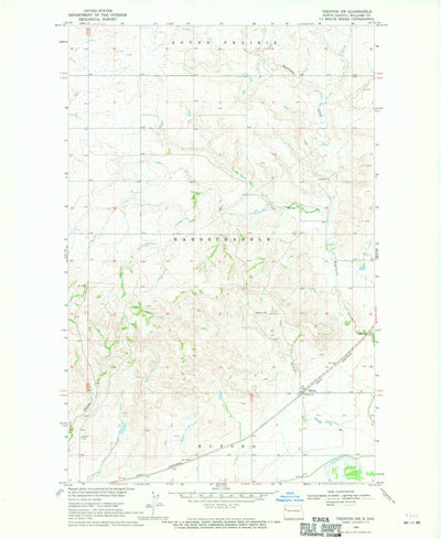 United States Geological Survey Trenton SW, ND (1968, 24000-Scale) digital map