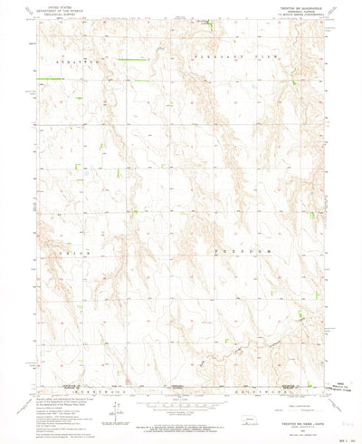 United States Geological Survey Trenton SW, NE-KS (1962, 24000-Scale) digital map