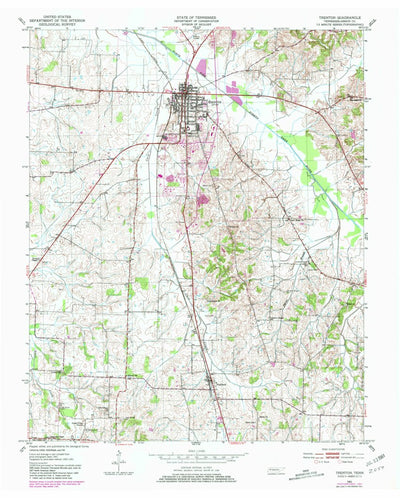 United States Geological Survey Trenton, TN (1951, 24000-Scale) digital map
