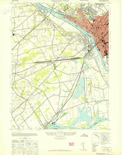 United States Geological Survey Trenton West, NJ-PA (1947, 24000-Scale) digital map