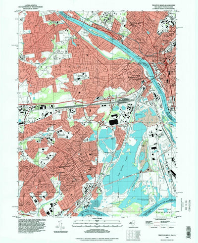 United States Geological Survey Trenton West, NJ-PA (1995, 24000-Scale) digital map