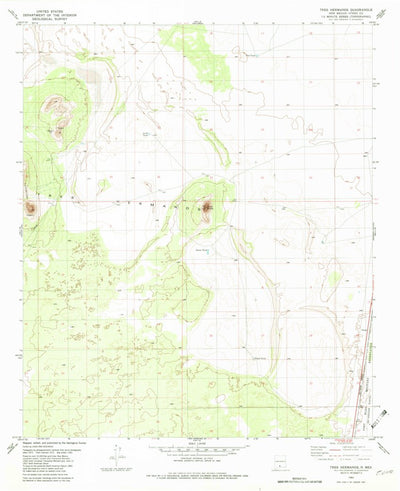 United States Geological Survey Tres Hermanos, NM (1982, 24000-Scale) digital map