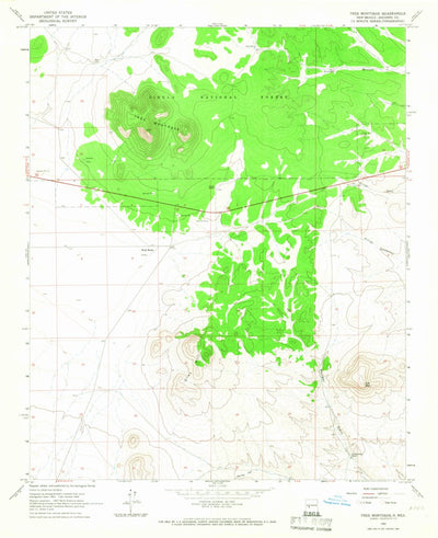 United States Geological Survey Tres Montosas, NM (1964, 24000-Scale) digital map