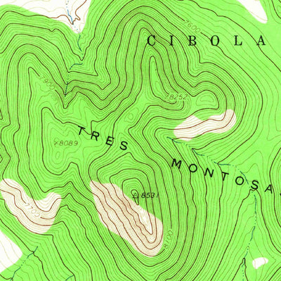 United States Geological Survey Tres Montosas, NM (1964, 24000-Scale) digital map