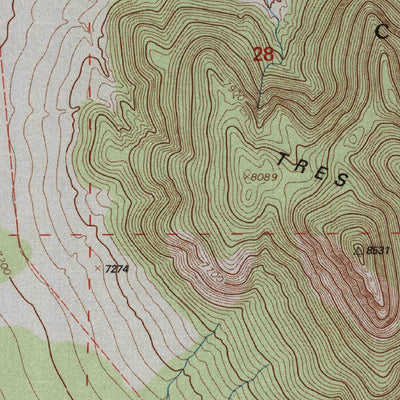 United States Geological Survey Tres Montosas, NM (1995, 24000-Scale) digital map