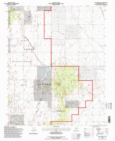 United States Geological Survey Tres Orejas, NM (1995, 24000-Scale) digital map