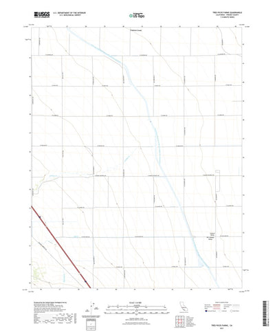 United States Geological Survey Tres Picos Farms, CA (2021, 24000-Scale) digital map