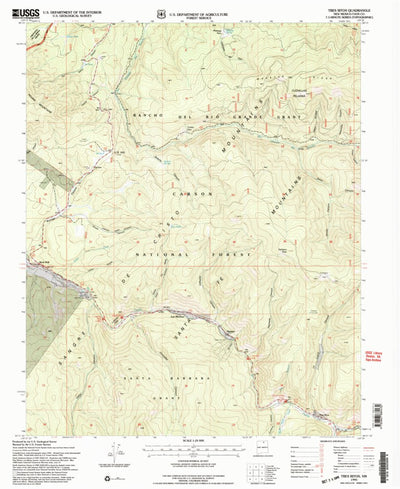 United States Geological Survey Tres Ritos, NM (1995, 24000-Scale) digital map
