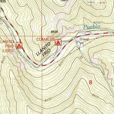 United States Geological Survey Tres Ritos, NM (1995, 24000-Scale) digital map