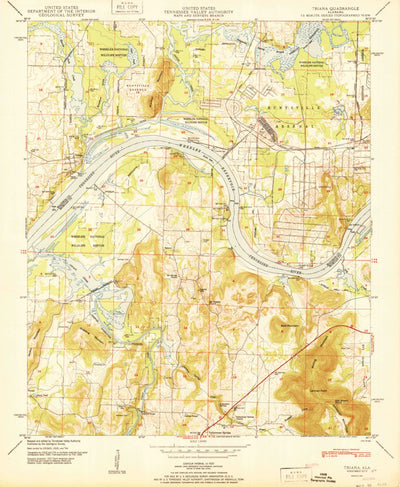 United States Geological Survey Triana, AL (1951, 24000-Scale) digital map