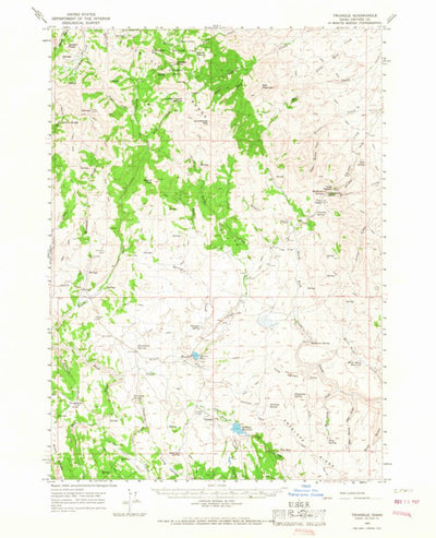 United States Geological Survey Triangle, ID (1965, 62500-Scale) digital map