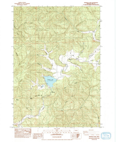 United States Geological Survey Triangle Lake, OR (1984, 24000-Scale) digital map