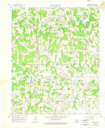 United States Geological Survey Tribbey, OK (1958, 24000-Scale) digital map