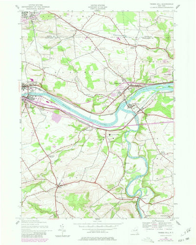 United States Geological Survey Tribes Hill, NY (1944, 24000-Scale) digital map