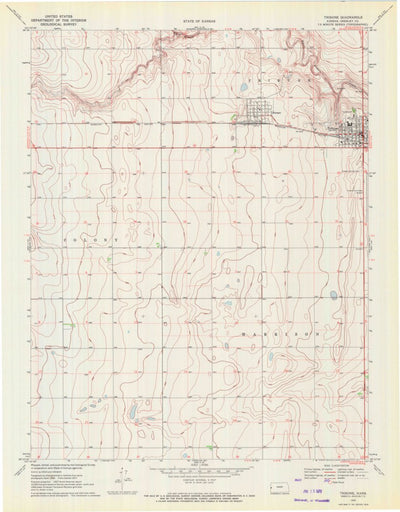 United States Geological Survey Tribune, KS (1970, 24000-Scale) digital map