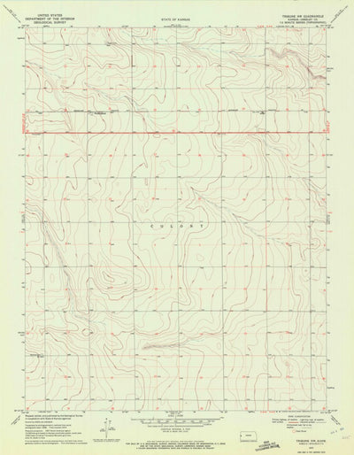 United States Geological Survey Tribune NW, KS (1970, 24000-Scale) digital map