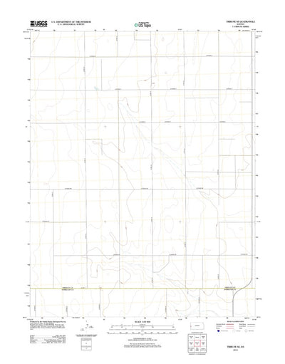 United States Geological Survey Tribune SE, KS (2012, 24000-Scale) digital map